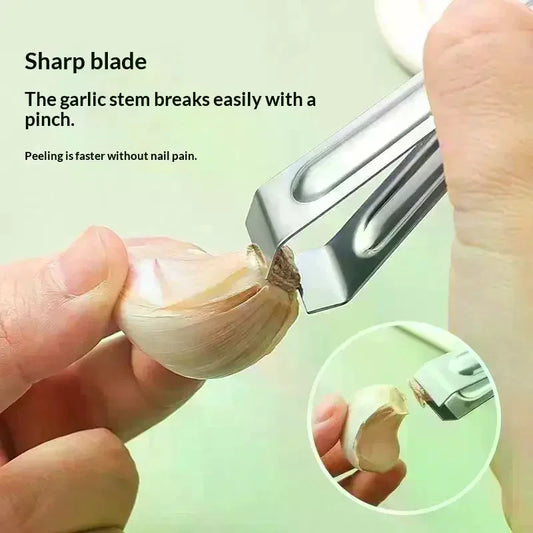 Stainless Steel Garlic Peeler Clip Heavy Duty One Piece Structure for Restaurant Commercial Kitchen Cooking