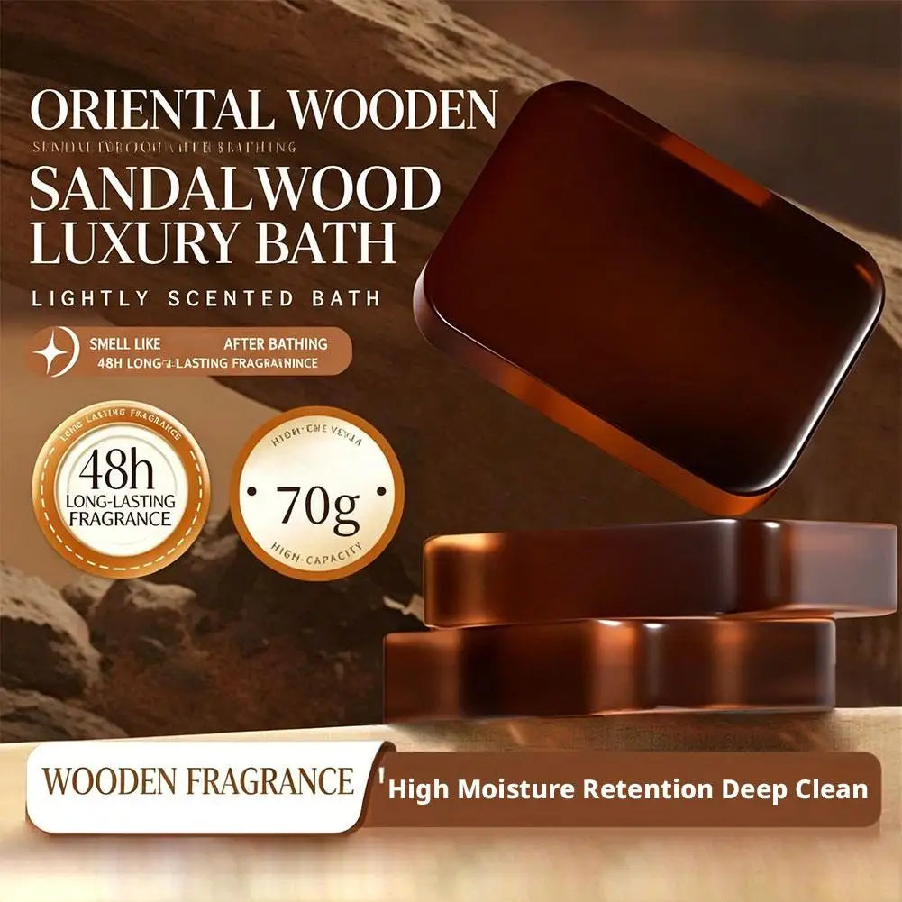 3‑in‑1 Sandalwood Essential Oil Soap For Men Gentle Cleansing Face Hair Whole Body Moisturizing Hydrating Natural Handmade Soap   5.0   1 Review   ౹   3 sold byShop1104159401 Store (4.1 | 2,000+ sold )