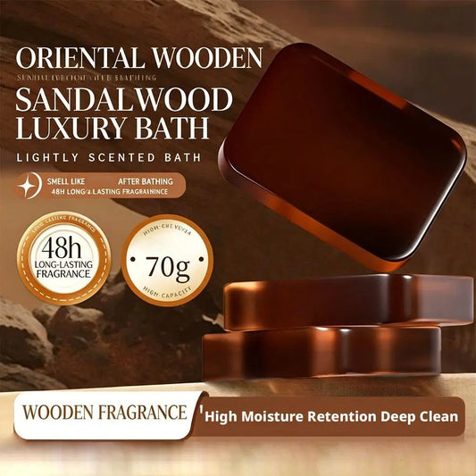 3‑in‑1 Sandalwood Essential Oil Soap For Men Gentle Cleansing Face Hair Whole Body Moisturizing Hydrating Natural Handmade Soap   5.0   1 Review   ౹   3 sold byShop1104159401 Store (4.1 | 2,000+ sold )