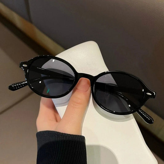 New Vintage Oval Sunglasses Women Men Luxury Brand Small Rectangle Sun Glasses Female Small Ellipse Eyewear Sunglasses