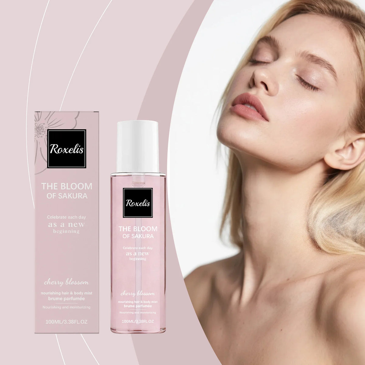 Nourishing Hair & Body Mist Parfume Luxury Long-lasting Cherry Blossom Fragrance Smooth Moisturizing Hair Sakura Bloom Every Day
