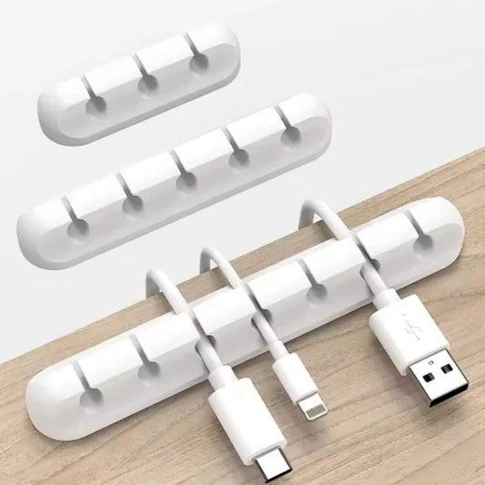 Cable Wire Organizer Silicone USB Cable Winder Management Clips Self Adhesive For Mouse Keyboard Headphone Wire For Home Office
