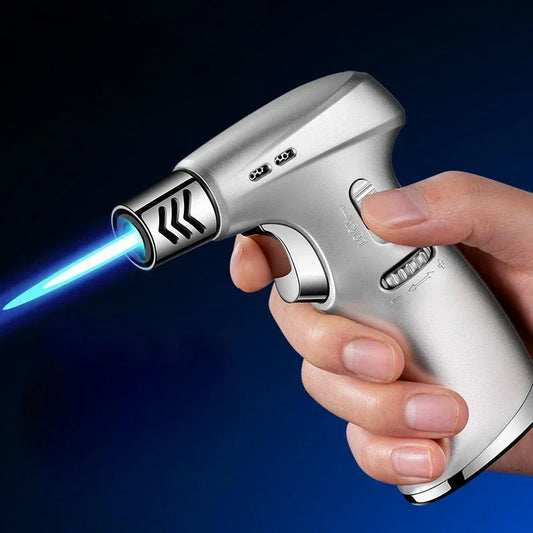 Portable Butane Torch Jet Flame Lighter Kitchen Cooking Welding Windproof Lighter Outdoor Camping Barbecue Quick Ignition Tool