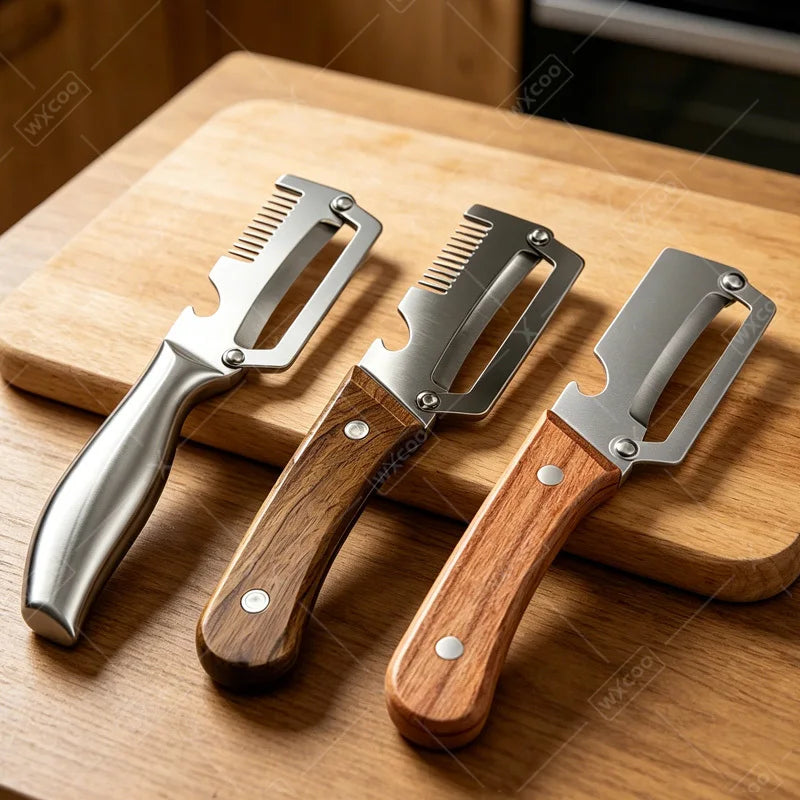 3-in-1MultiFunction Kitchen Peeler Stainless Steel Vegetable Peeler Fruit Knife Bottle Opener Kitchen-Specific Peeler Slicing