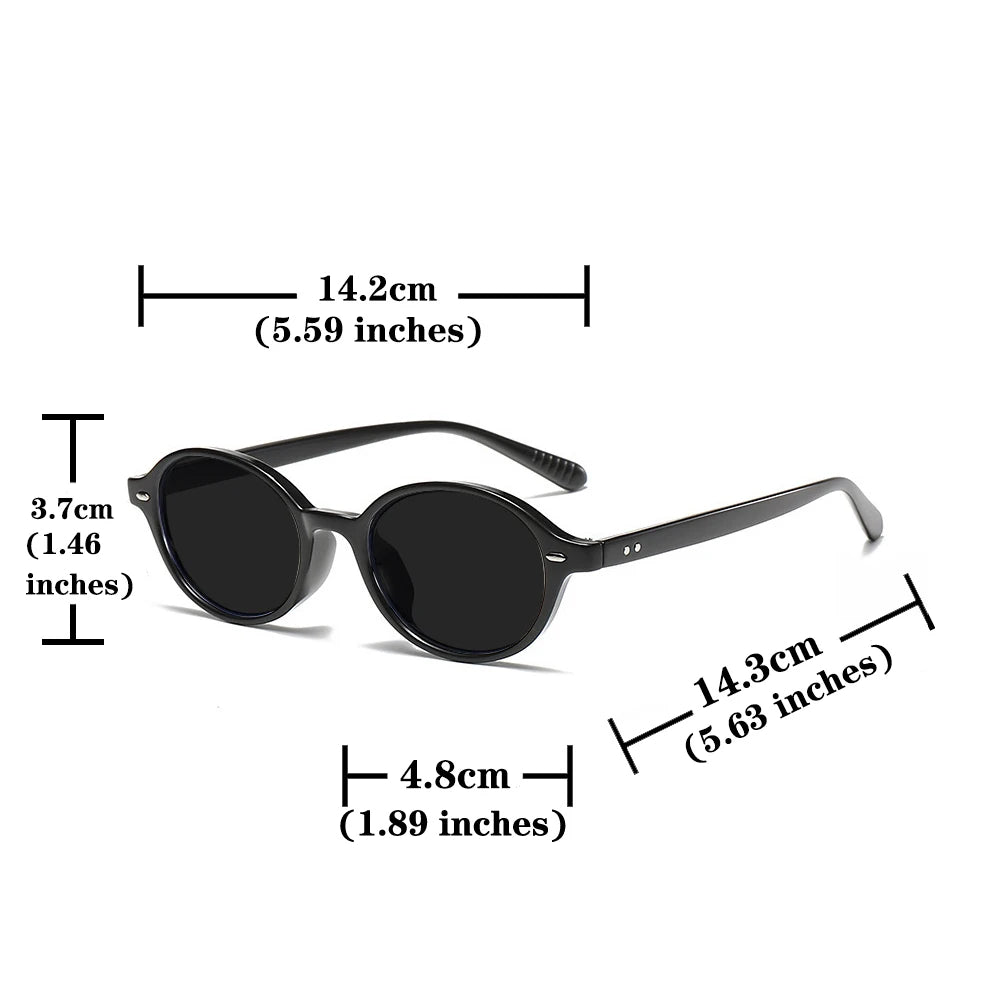 New Vintage Oval Sunglasses Women Men Luxury Brand Small Rectangle Sun Glasses Female Small Ellipse Eyewear Sunglasses