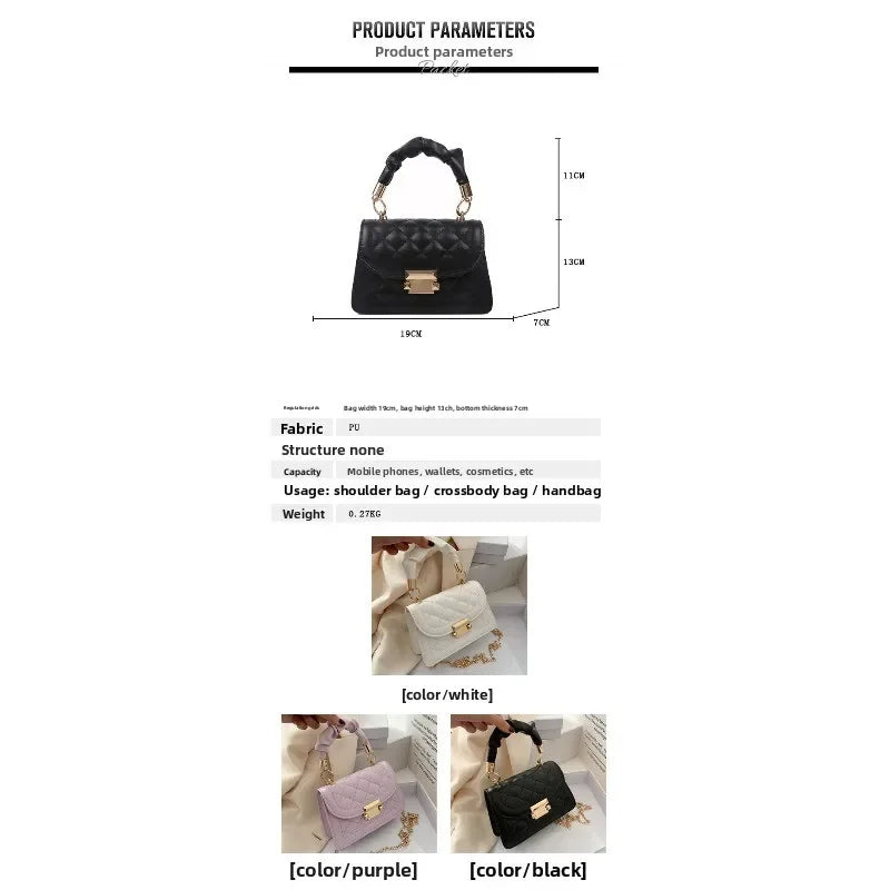 Versatile Ins Women's Bag 2026 New Korean Version Trendy Fashion Chain Messenger Internet Celebrity Portable Small Square Bag
