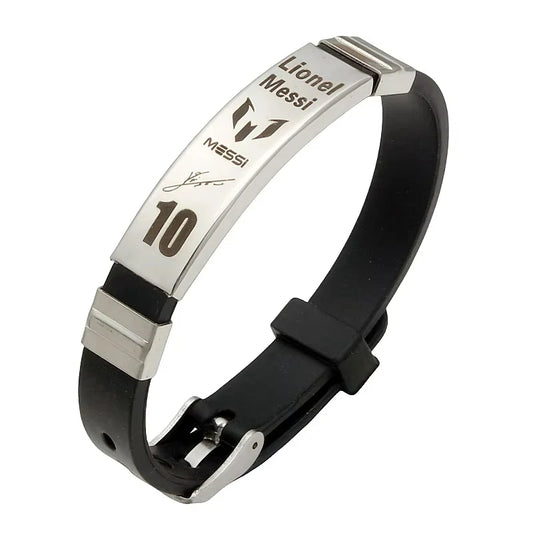 1/2/3pcs Lionel Messi Cristiano Ronaldo Neymar Football Star Stainless Steel Silicone Bracelet For Men Boy Soccer Accessory Gift