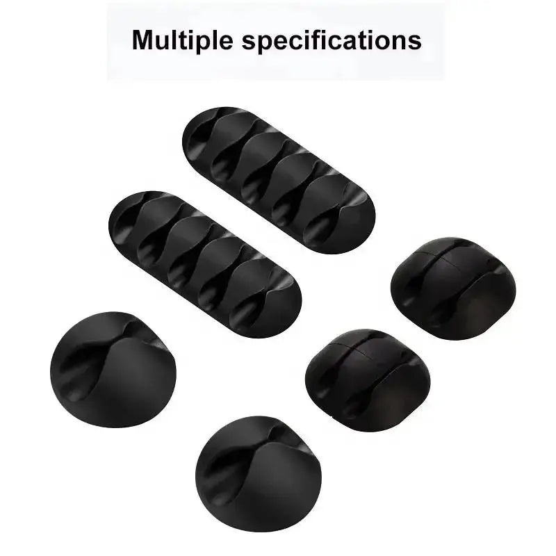 Cable Wire Organizer Silicone USB Cable Winder Management Clips Self Adhesive For Mouse Keyboard Headphone Wire For Home Office