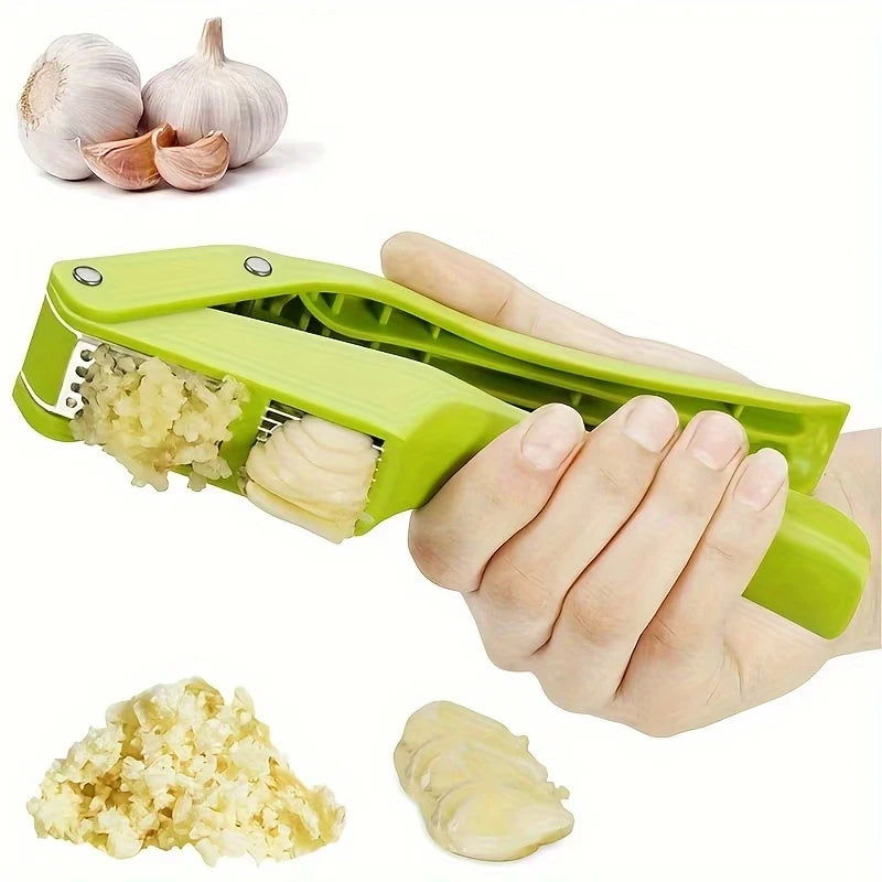 Multifunctional Garlic Press Kitchen Stainless Steel Garlic Crusher Pressing Mash Garlic Sliced For Home Cooking Masher Tool