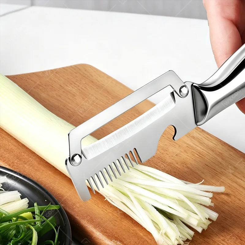 3-in-1MultiFunction Kitchen Peeler Stainless Steel Vegetable Peeler Fruit Knife Bottle Opener Kitchen-Specific Peeler Slicing