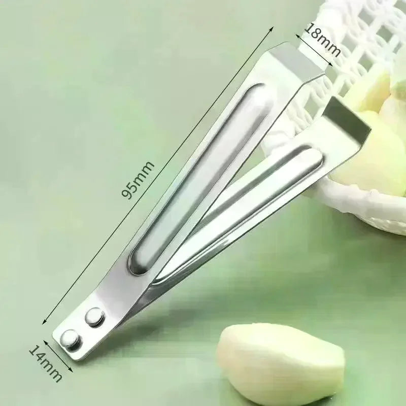 Stainless Steel Garlic Peeler Clip Heavy Duty One Piece Structure for Restaurant Commercial Kitchen Cooking