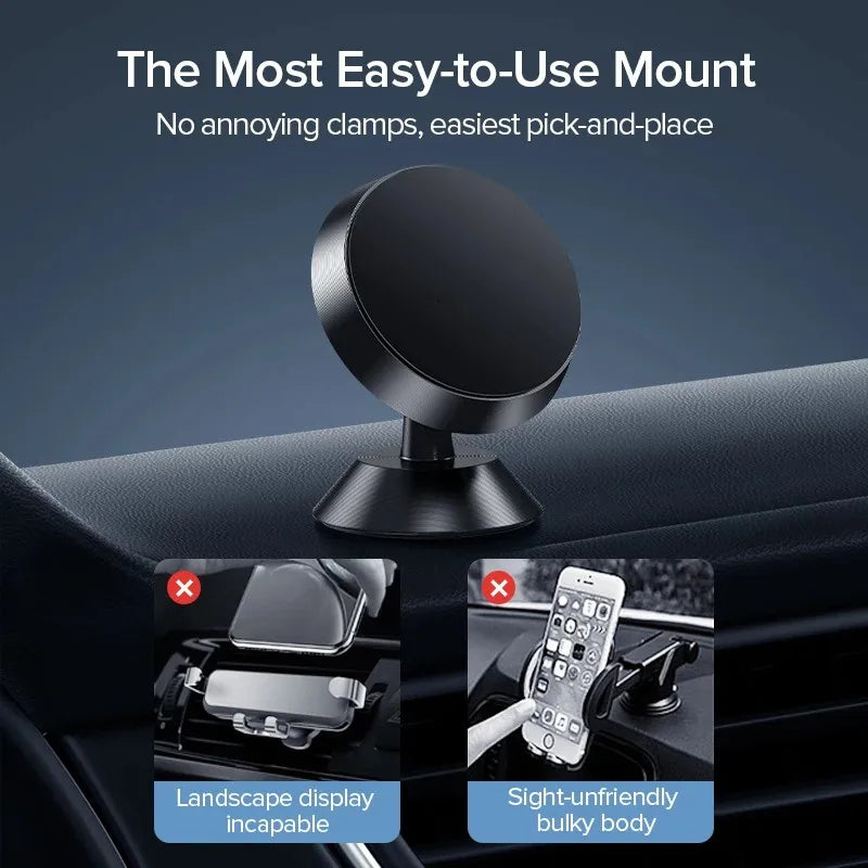Universal Magnetic Car Mobile Phone Holder 360° Rotation Magnetic Car Mount Cell Phone GPS Smartphones Bracket For iPhone Xiaomi