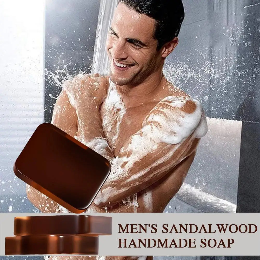 3‑in‑1 Sandalwood Essential Oil Soap For Men Gentle Cleansing Face Hair Whole Body Moisturizing Hydrating Natural Handmade Soap   5.0   1 Review   ౹   3 sold byShop1104159401 Store (4.1 | 2,000+ sold )