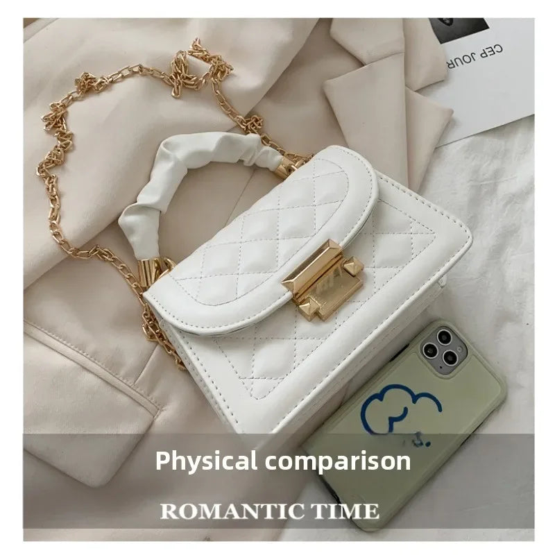 Versatile Ins Women's Bag 2026 New Korean Version Trendy Fashion Chain Messenger Internet Celebrity Portable Small Square Bag