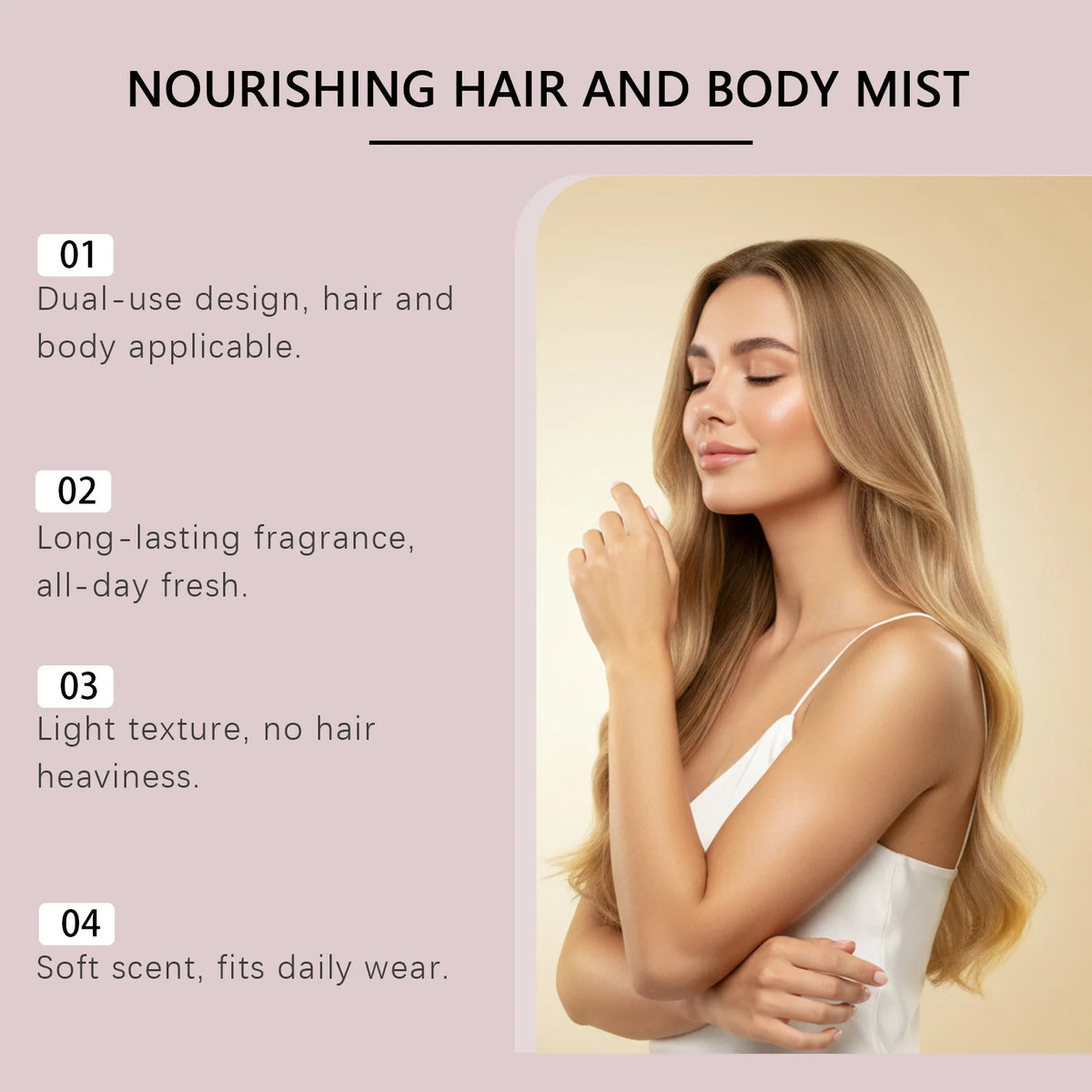 Nourishing Hair & Body Mist Parfume Luxury Long-lasting Cherry Blossom Fragrance Smooth Moisturizing Hair Sakura Bloom Every Day