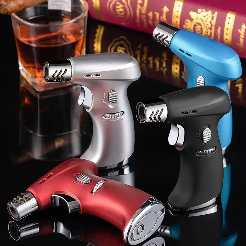 Portable Butane Torch Jet Flame Lighter Kitchen Cooking Welding Windproof Lighter Outdoor Camping Barbecue Quick Ignition Tool