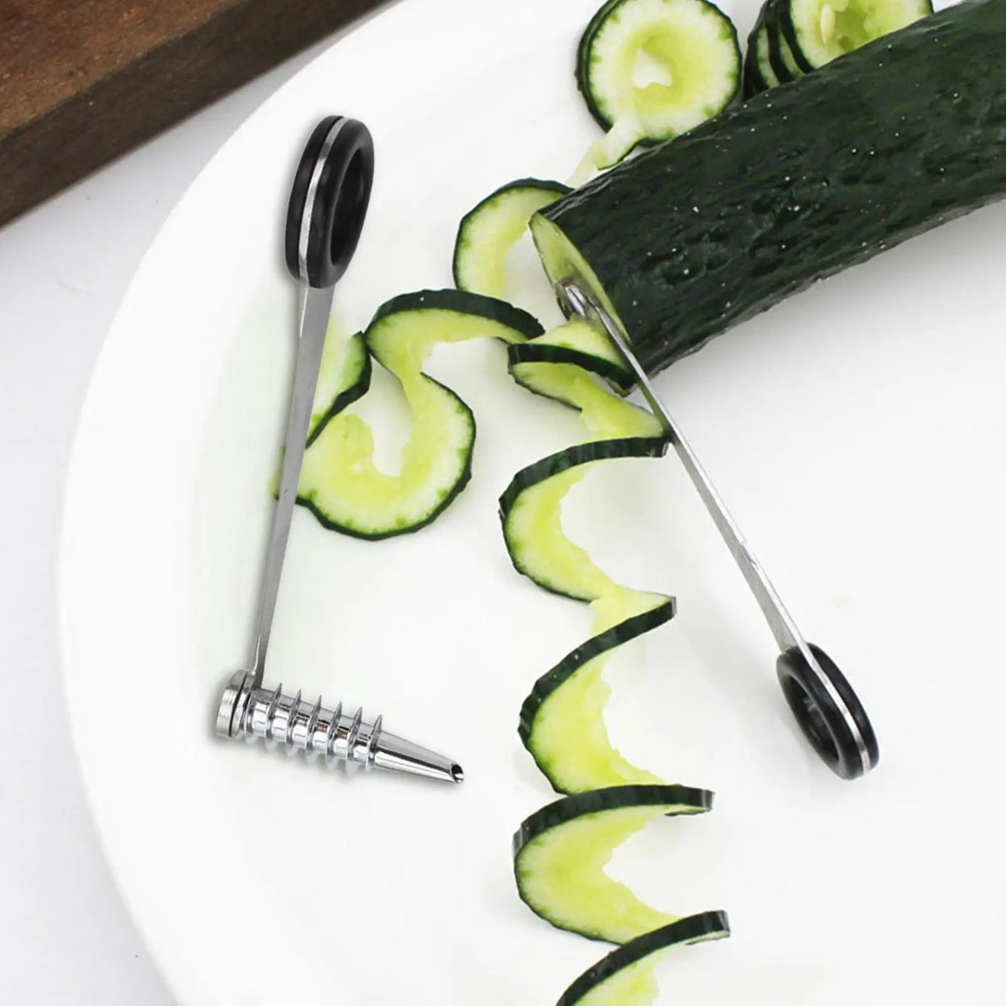 Stainless Steel Vegetable Spiralizer, Dishwasher Safe Zucchini Cutter, Handheld Kitchen Gadget for Cucumber Potato Carrot   5.0   1 Review   ౹   5 sold byShop1105007861 Store (4.1 | 10,000+ sold