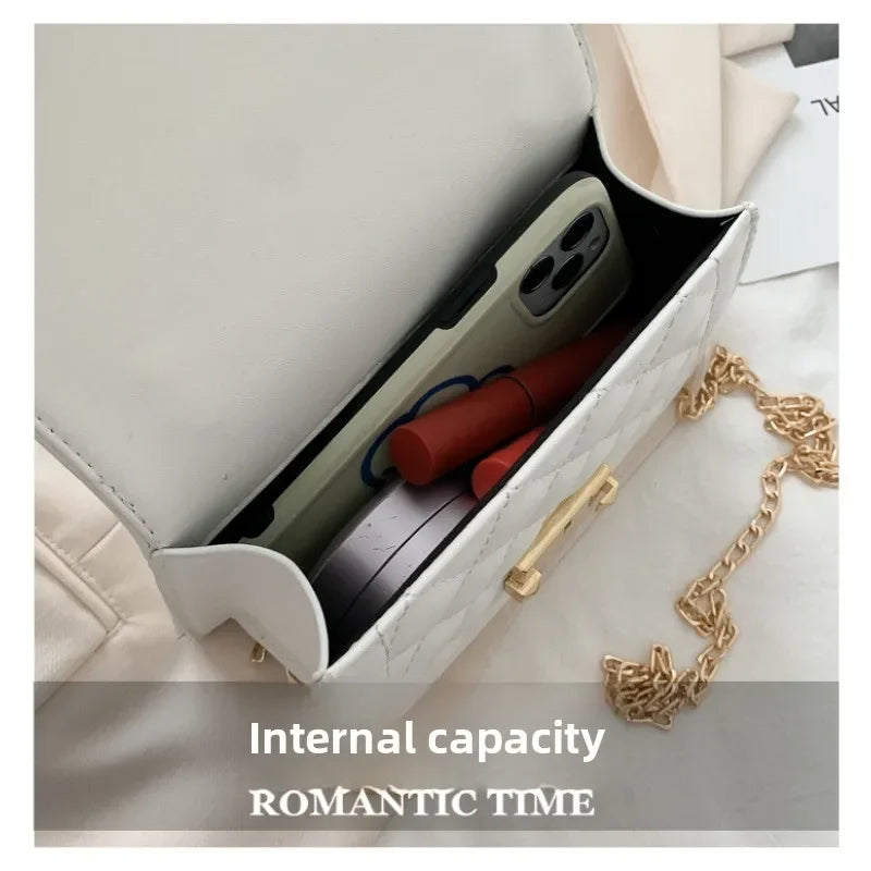 Versatile Ins Women's Bag 2026 New Korean Version Trendy Fashion Chain Messenger Internet Celebrity Portable Small Square Bag