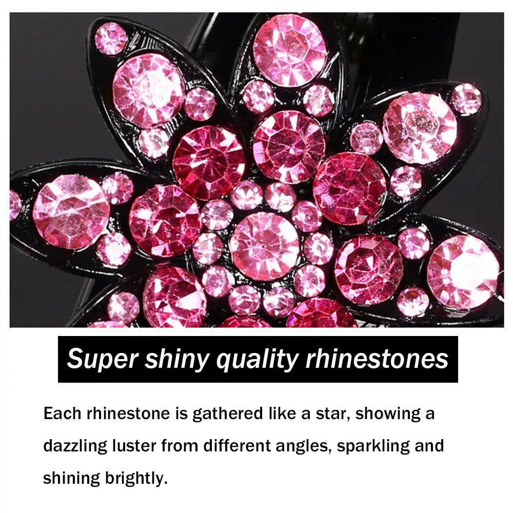 New Shiny Rhinestone Hairpin Flower Leaf Duckbill Hair Claws Retro Hair Clips Accessories For Women Shinning Ponytail Headwear