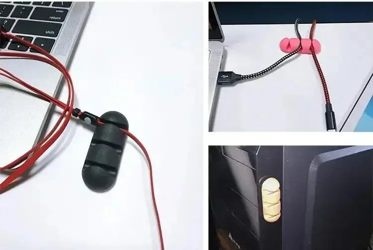 Cable Wire Organizer Silicone USB Cable Winder Management Clips Self Adhesive For Mouse Keyboard Headphone Wire For Home Office