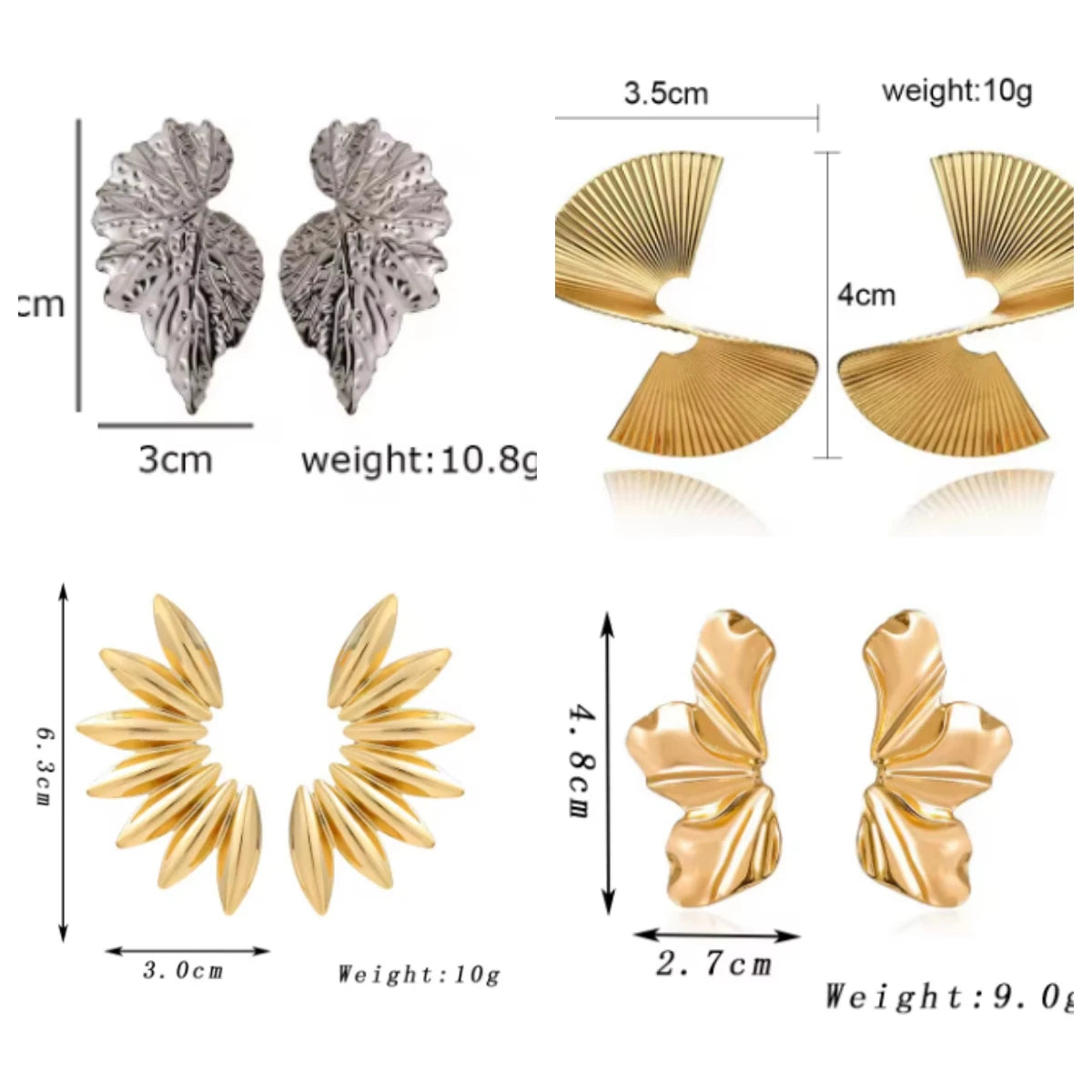 Simple Irregular Twist Metal Drop Earrings for Women Vintage Leaf Round Flower Dangle Earrings Geometric Personality Jewelry