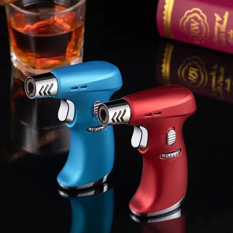 Portable Butane Torch Jet Flame Lighter Kitchen Cooking Welding Windproof Lighter Outdoor Camping Barbecue Quick Ignition Tool