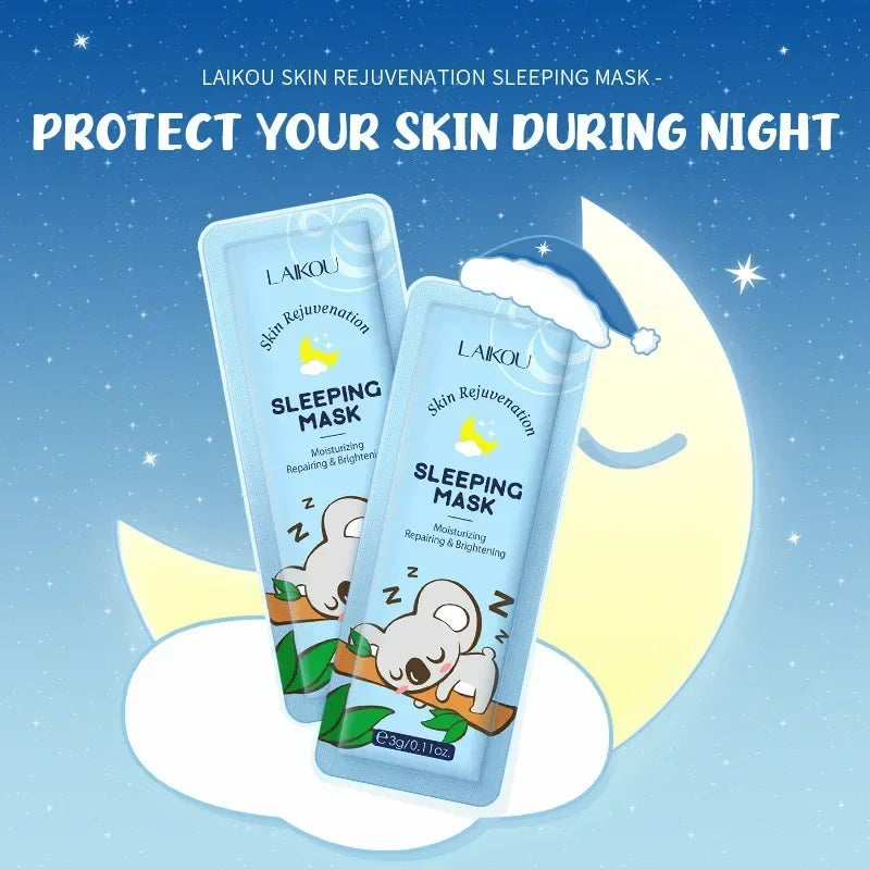 1/5PCS Moisturizing Facial Mask Sakura Snail Seaweed Face Sleeping Mask Cream Brightening Hydrating Deeply Nourishing Skin Care