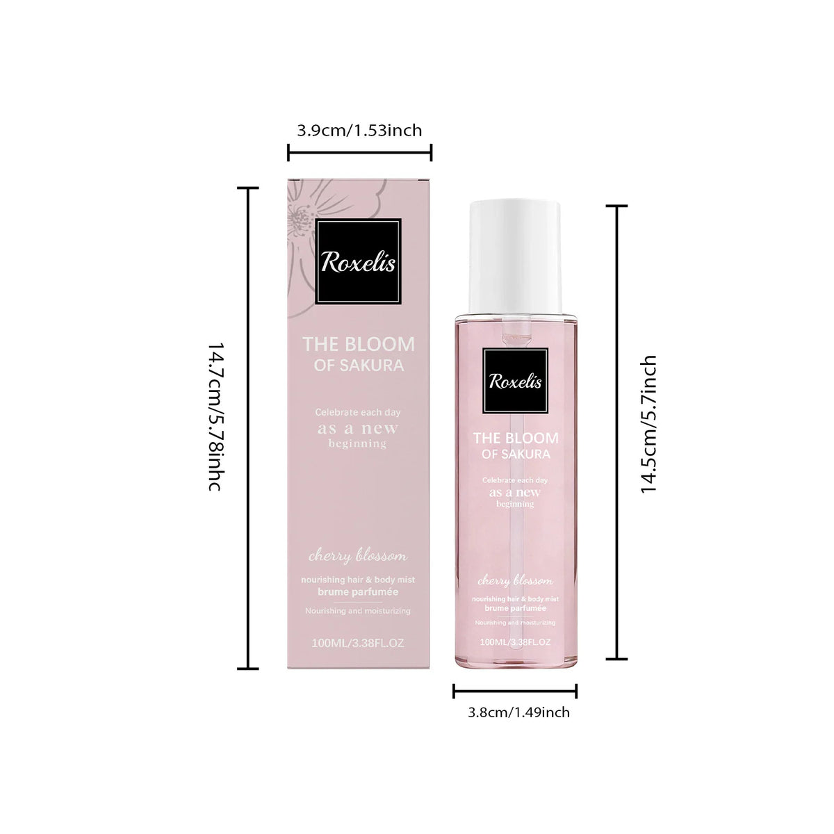Nourishing Hair & Body Mist Parfume Luxury Long-lasting Cherry Blossom Fragrance Smooth Moisturizing Hair Sakura Bloom Every Day