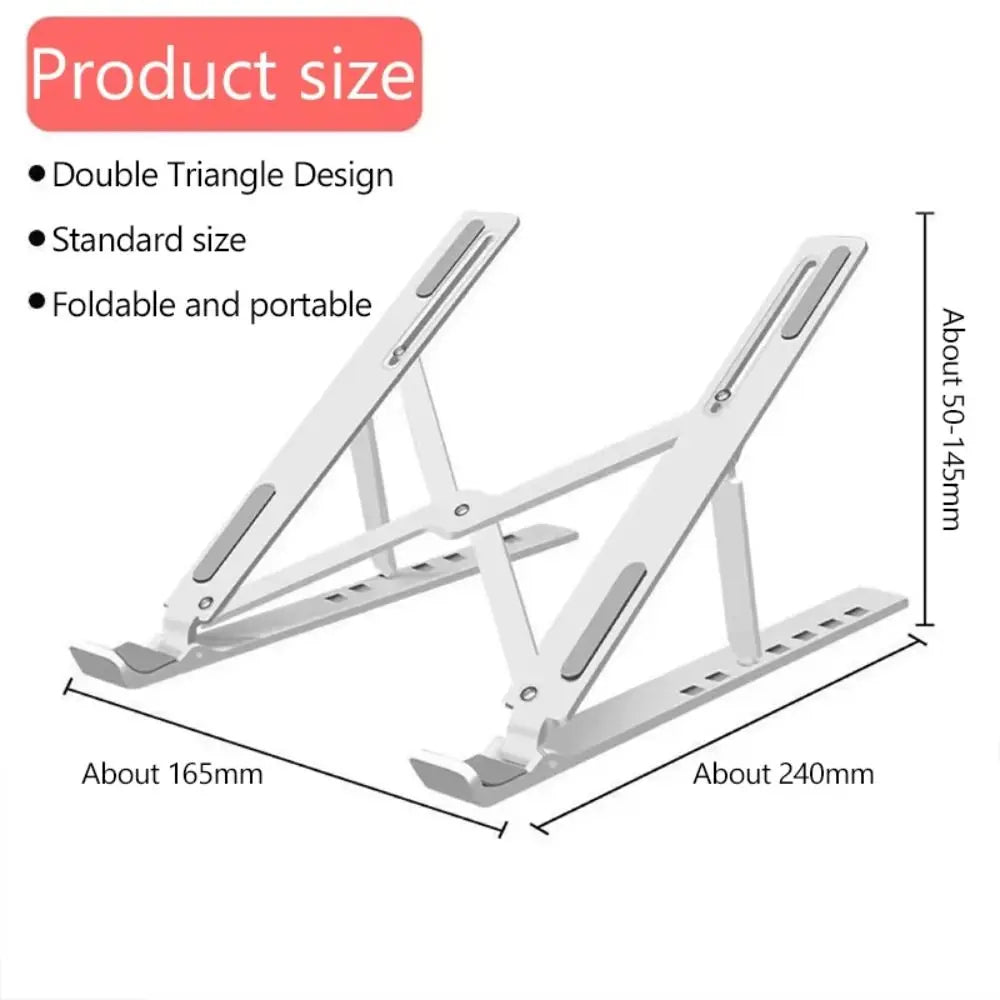 Portable Universal Laptop Stand Foldable Non-slip Notebook Holder Adjustable Laptop Cooling Base for Laptop/Tablet/phone
